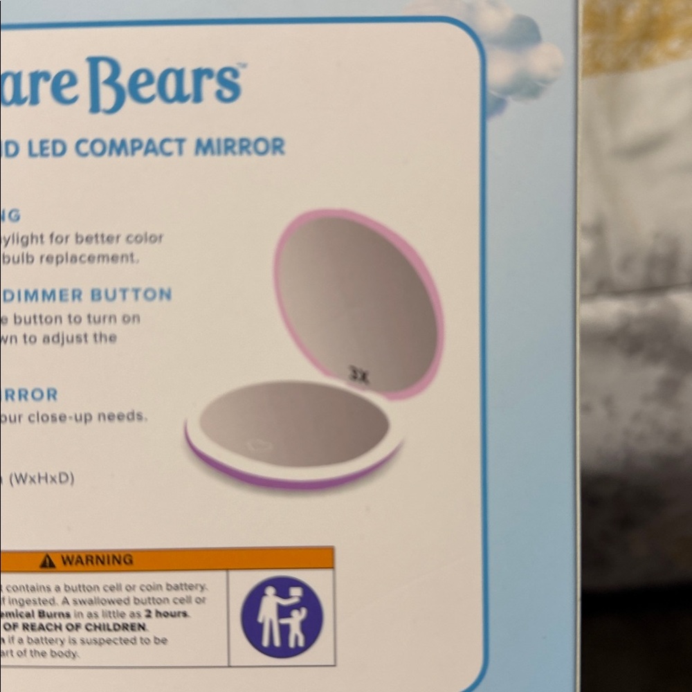 Care Bears Round LED Compact Mirror NO OFFERS - Picture 5 of 5